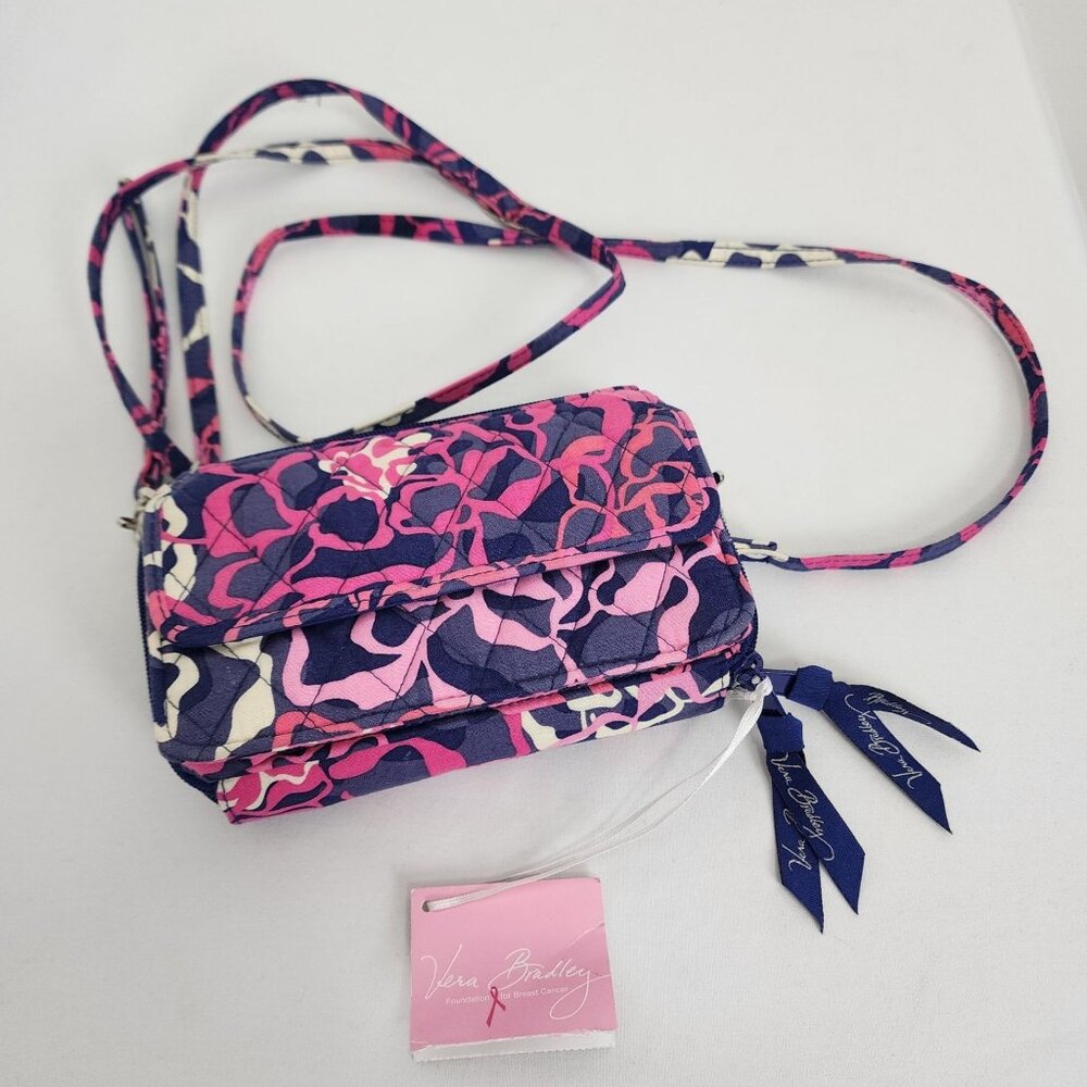 Vera Bradley All In One Crossbody Travel Wallet Katalina Pink NWT Limtd Edition